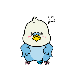 怒る小ちゃなインコ