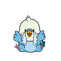大泣きする小ちゃなインコ
