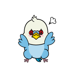 熱意のある小ちゃなインコ