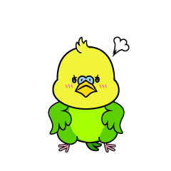 怒る小ちゃなセキセイインコ