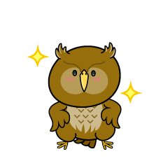 自信満々な小ちゃなフクロウ