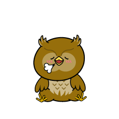 リラックスする小ちゃなフクロウ