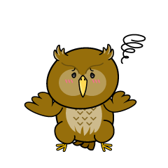 困る小ちゃなフクロウ