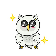 かっこいい小ちゃな白いフクロウ