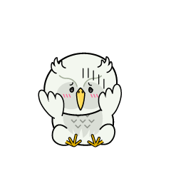 絶望する小ちゃな白いフクロウ