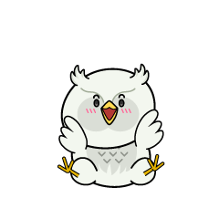 驚く小ちゃな白いフクロウ