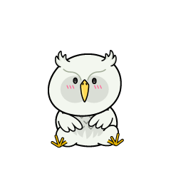 小ちゃな白いフクロウ