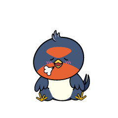 リラックスする小ちゃなツバメ