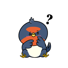 考える小ちゃなツバメ