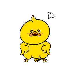 怒る小ちゃなアヒル