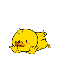 じっと見る小ちゃなアヒル