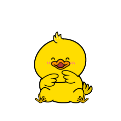 笑顔の小ちゃなアヒル