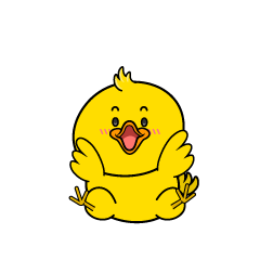 驚く小ちゃなアヒル