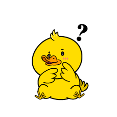 考える小ちゃなアヒル