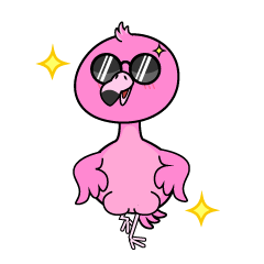 かっこいい小ちゃなフラミンゴ