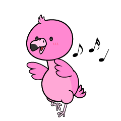 踊る小ちゃなフラミンゴ