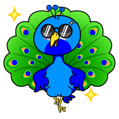 かっこいい小ちゃなクジャク