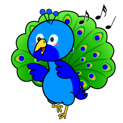 踊る小ちゃなクジャク