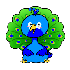 笑う小ちゃなクジャク