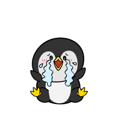 大泣きする小ちゃな南極ペンギン