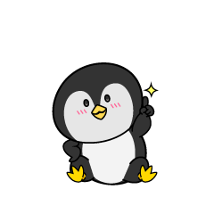 指差しする小ちゃな南極ペンギン