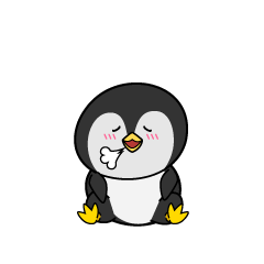 リラックスする小ちゃな南極ペンギン