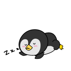 眠る小ちゃな南極ペンギン