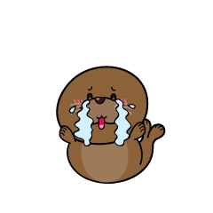 大泣きする小ちゃなアザラシ