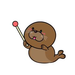 説明する小ちゃなアザラシ