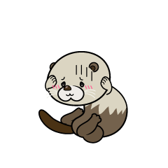 絶望する小ちゃなラッコ