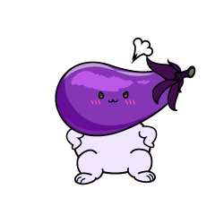 怒る小ちゃなナス