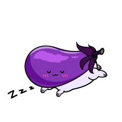 眠る小ちゃなナス