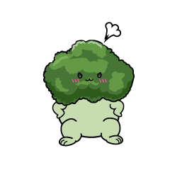 怒る小ちゃなブロッコリー