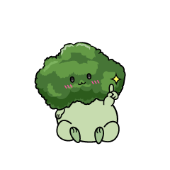 指差しする小ちゃなブロッコリー