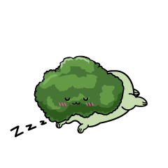 眠る小ちゃなブロッコリー