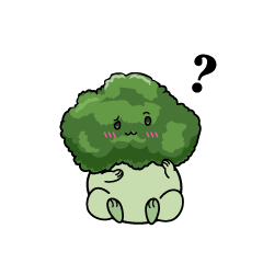 考える小ちゃなブロッコリー