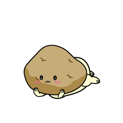 じっと見る小ちゃなじゃがいも