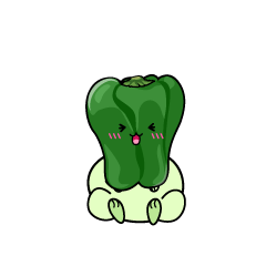 笑う小ちゃなピーマン