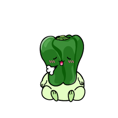 リラックスする小ちゃなピーマン