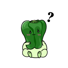 考える小ちゃなピーマン