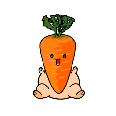 驚く小ちゃなニンジン