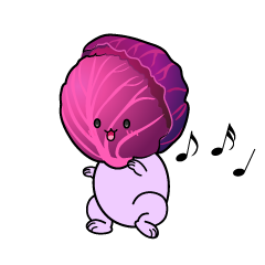 踊る小ちゃな紫キャベツ