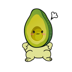 怒る小ちゃなアボカド