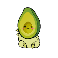 いいねする小ちゃなアボカド