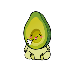 リラックスする小ちゃなアボカド
