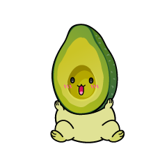 驚く小ちゃなアボカド