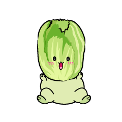 驚く小ちゃな白菜