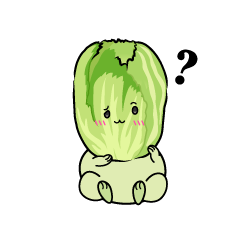 考える小ちゃな白菜