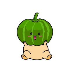 驚く小ちゃなカボチャ