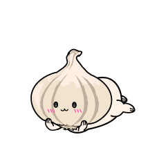 じっと見る小ちゃなニンニク